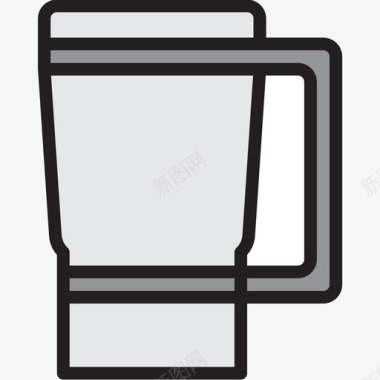 水杯饮料13线性颜色图标图标