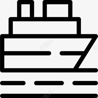 船舶旅行社直航图标图标