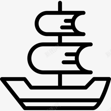 船中世纪8直线型图标图标