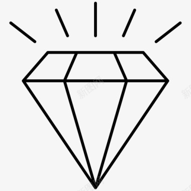 钻石珠宝珍贵图标图标