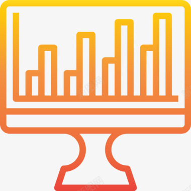 统计计算机显示2渐变图标图标