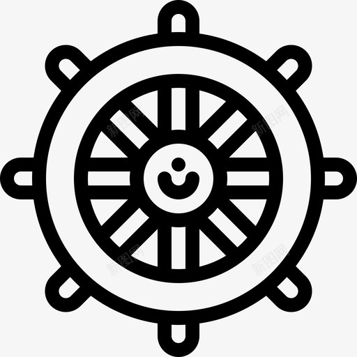 方向舵海洋生物23线性图标svg_新图网 https://ixintu.com 方向舵 海洋生物23 线性