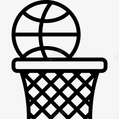 篮球11号直线型图标图标