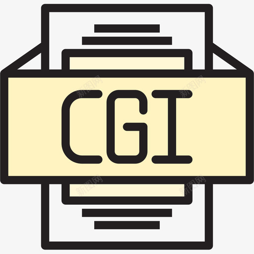 Cgi文件类型2线性颜色图标svg_新图网 https://ixintu.com Cgi 文件类型2 线性颜色