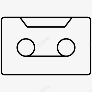 盒式磁带录音基本用户界面轮廓图标图标