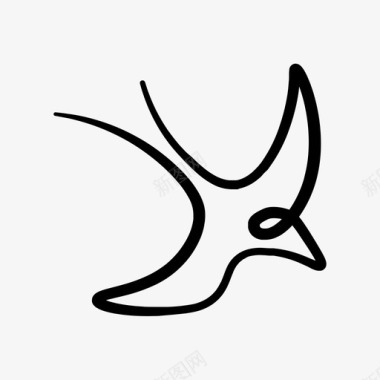 鸟鸽子翅膀图标图标