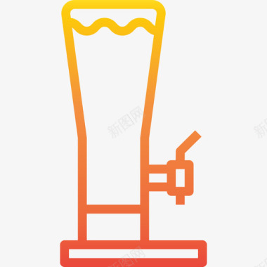 啤酒龙头饮料12梯度图标图标