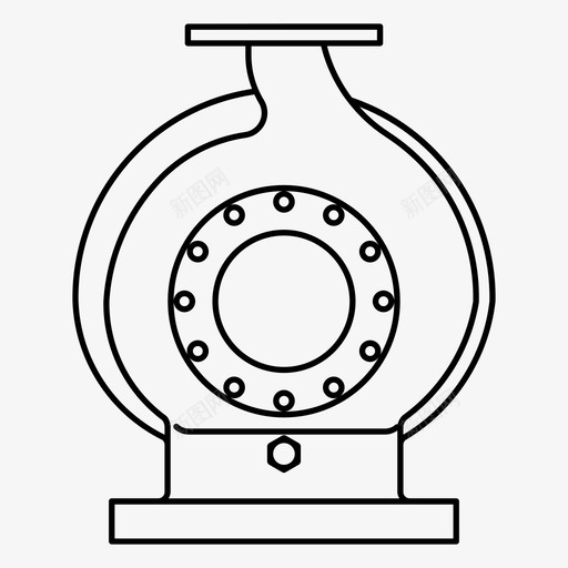 离心泵液压机械图标svg_新图网 https://ixintu.com 压力 旋转 机械 液压 离心泵