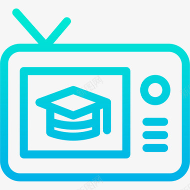 电视教育和学校5梯度图标图标