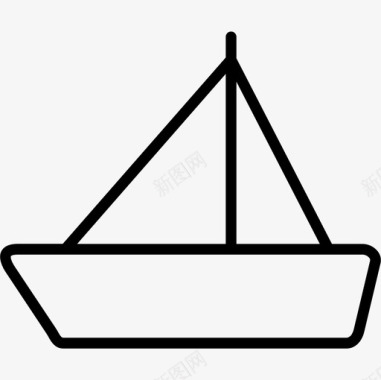 帆船夏季39直线型图标图标