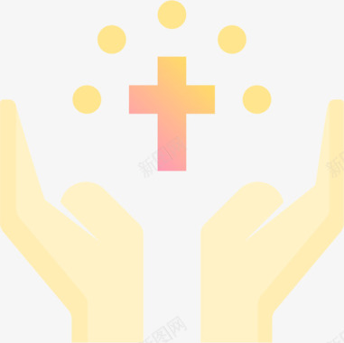 祈祷感恩节24黄色图标图标
