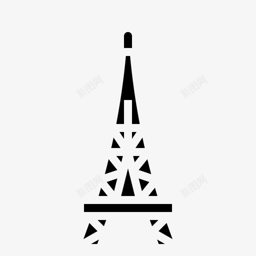 埃菲尔铁塔法国巴黎图标svg_新图网 https://ixintu.com 埃菲尔铁塔 塔 巴黎 旅游和地标标志二 法国