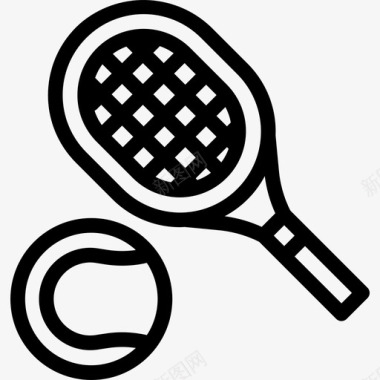 网球运动79直线型图标图标