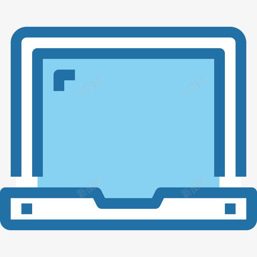 笔记本电脑设备和技术4蓝色图标svg_新图网 https://ixintu.com 笔记本电脑 蓝色 设备和技术4