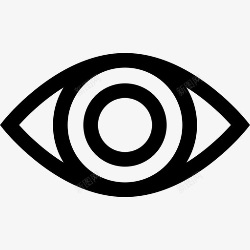 眼睛摄像头接口8线性图标svg_新图网 https://ixintu.com 摄像头接口8 眼睛 线性