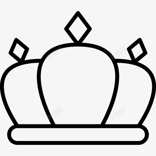 皇冠中世纪10直纹图标svg_新图网 https://ixintu.com 中世纪10 皇冠 直纹