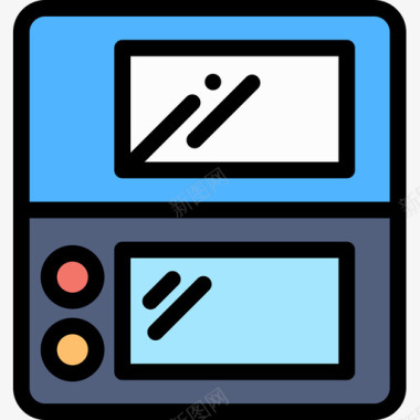 游戏机51技术线性颜色图标图标