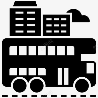 伦敦地铁巴士双层巴士本地交通工具图标图标