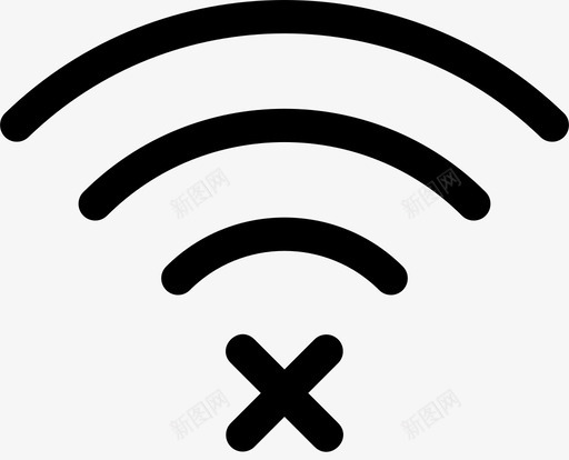 连接阻止取消图标svg_新图网 https://ixintu.com wifi 删除 取消 波形 连接 阻止