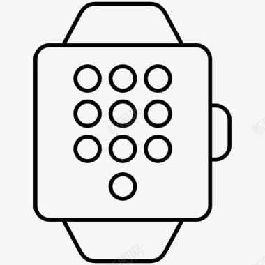 电话智能手表智能手表轮廓图标图标