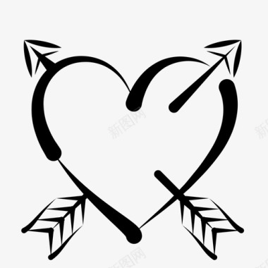 箭与心爱圣瓦伦丁图标图标