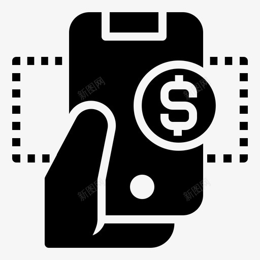货币应用程序领子金融图标svg_新图网 https://ixintu.com 移动 货币应用程序 金融 金融字形 领子