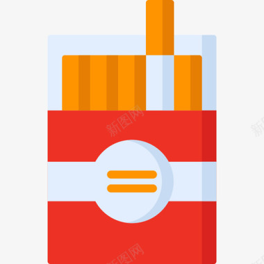 香烟第19条扁平图标图标