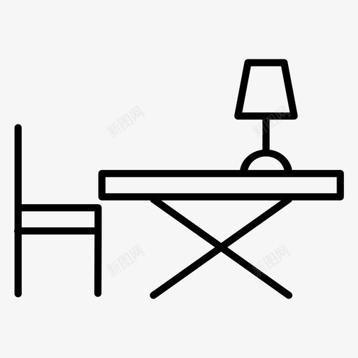 餐厅椅子家庭用具图标svg_新图网 https://ixintu.com 家庭用具 桌子 椅子 餐厅