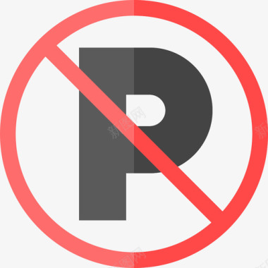 禁止停车公共标志公寓图标图标