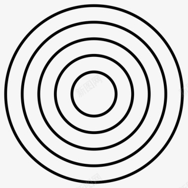 圆圈目标基本ui轮廓图标图标