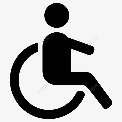 残疾标志无障碍残疾人图标svg_新图网 https://ixintu.com 无障碍 残疾人 残疾标志 贫民区 轮椅