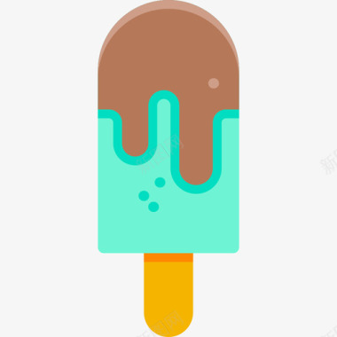 冰淇淋热带8平的图标图标