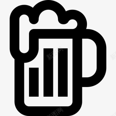 啤酒西式5直系图标图标