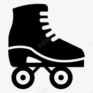 溜冰鞋冰直列式图标图标