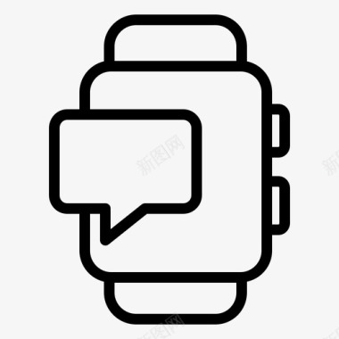聊天留言智能手表图标图标