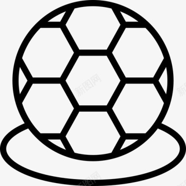 足球体育和游戏2线性图标图标
