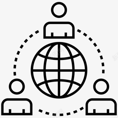 全球网络全球商业全球社区图标图标