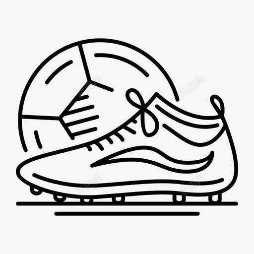 鞋球足球图标svg_新图网 https://ixintu.com 球 足球 运动 鞋