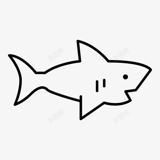 鲨鱼动物海洋图标svg_新图网 https://ixintu.com 动物 水 海洋 鲨鱼