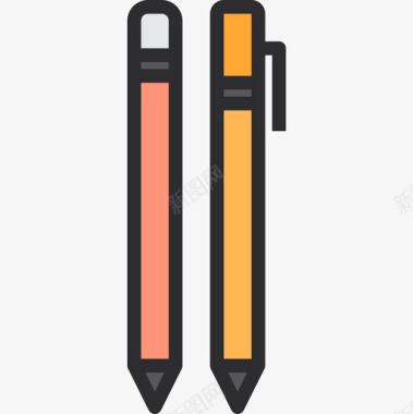 铅笔会3线颜色图标图标