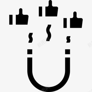 磁性社交网络18填充图标图标