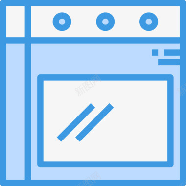 烤箱家用蓝色图标图标