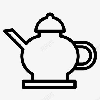 茶壶中国新年图标图标