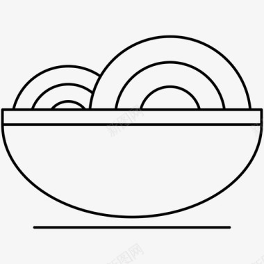 意大利面碗面条图标图标