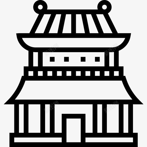 建筑中国符号3直线图标svg_新图网 https://ixintu.com 中国符号3 建筑 直线
