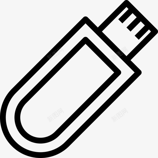 Pendrive计算机设备线性图标svg_新图网 https://ixintu.com Pendrive 线性 计算机设备