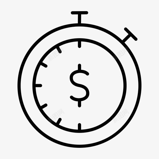 时间就是金钱时钟财务图标svg_新图网 https://ixintu.com 付款 时钟 时间就是金钱 时间金钱 杂项 计划 财务