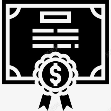 储蓄与投资证书8字形图标图标