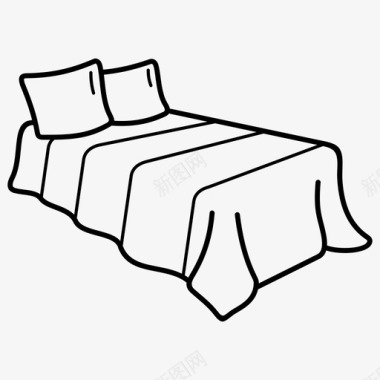 床毯子枕头图标图标