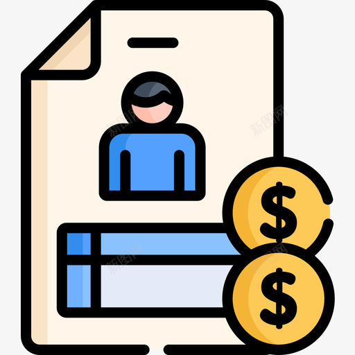 预算雇佣15线性颜色图标svg_新图网 https://ixintu.com 线性颜色 雇佣15 预算